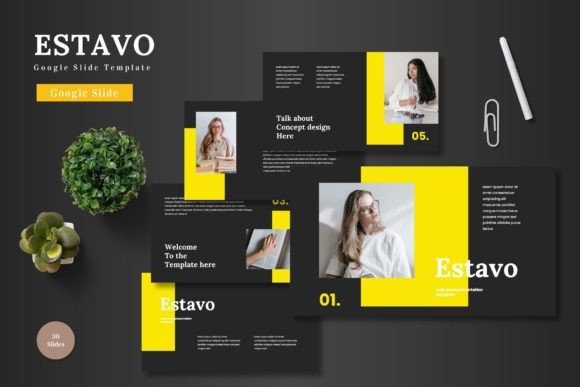 Estavo - Google Slide Template: A Versatile Presentation Tool for Modern Use