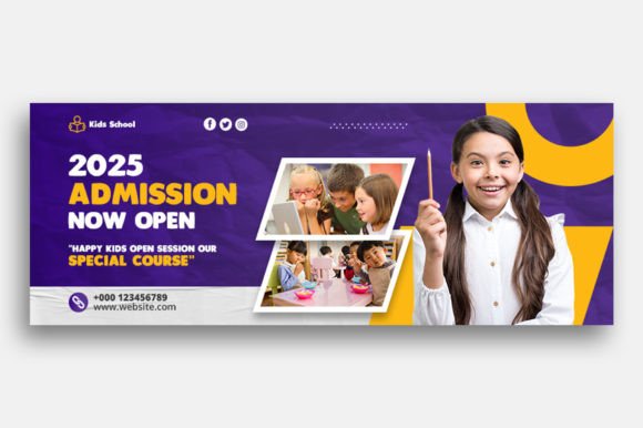Kids Education Admission Facebook Cover: A Practical Design Solution