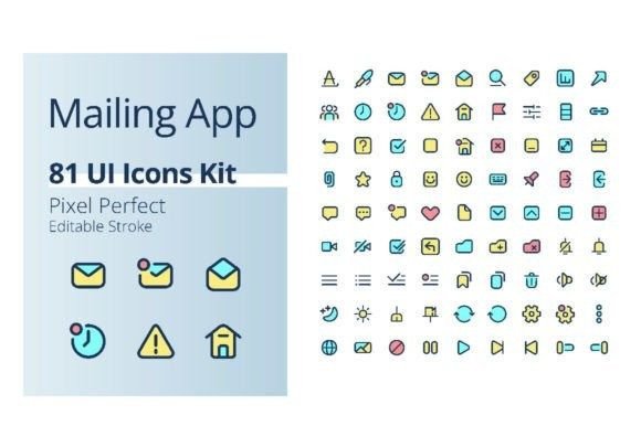 Mailing App Color UI Icons Kit: A Strategic Tool for Modern Communication Design