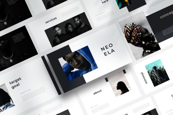 NEOELA Powerpoint Template: A Minimal Media Presentation Solution for Modern Storytelling
