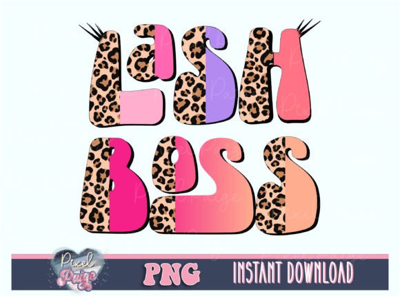 Retro Lash Boss Png Leopard Print
